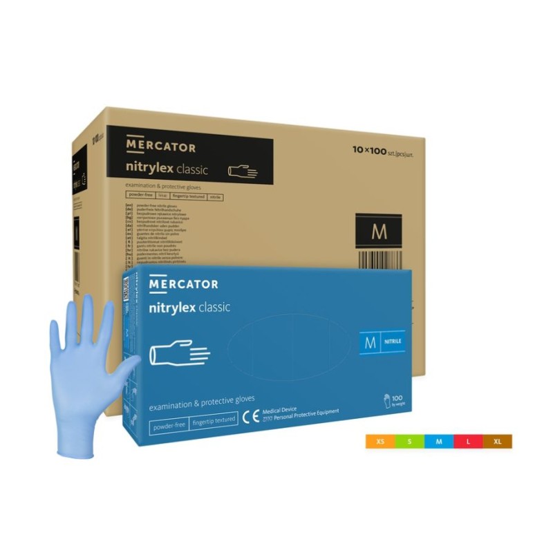 Carton Gants Nitrile Jetables Non Poudrés bleu - Mon Equipement.fr