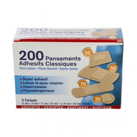 Pansements 4 formats boîte de 200 - Mon équipement