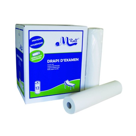 Draps d'examen Lisse 50x35 cm 12 Rouleaux, 135 ou 150 formats - Mon équipement