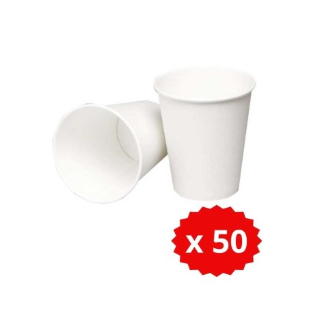 Gobelet carton 24 cl avec revêtement PE lot de 50 - Mon équipement