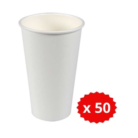 50 Gobelets en carton blanc 48 cl - Mon équipement