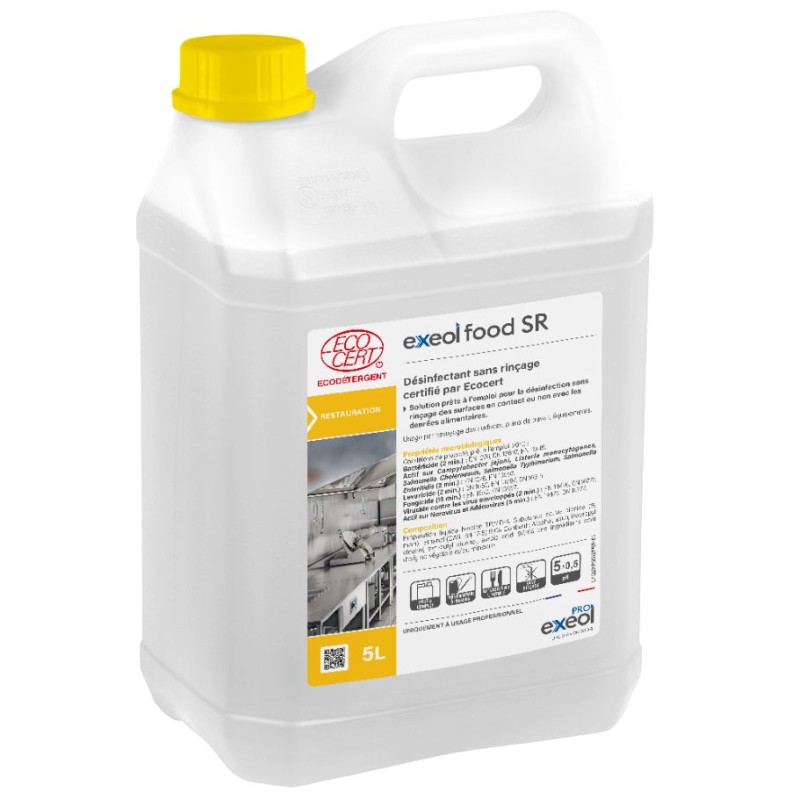 Exeol Food SR Désinfectant sans rinçage Ecocert 5L (DRF) - Mon équipement