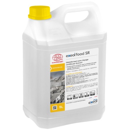 Exeol Food SR Désinfectant sans rinçage Ecocert 5L (DRF) - Mon équipement