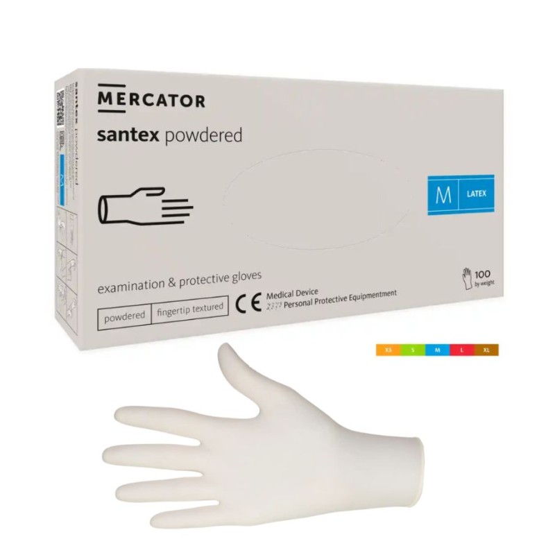 Gants Latex poudrés SANTEX Boîte de 100
