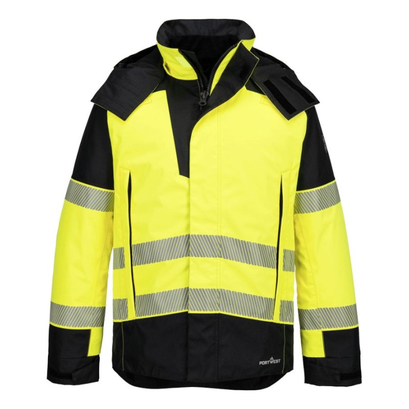 Parka Modaflame FR PW3 HV Jaune/Noir PORTWEST Tailles S à XXXL Face