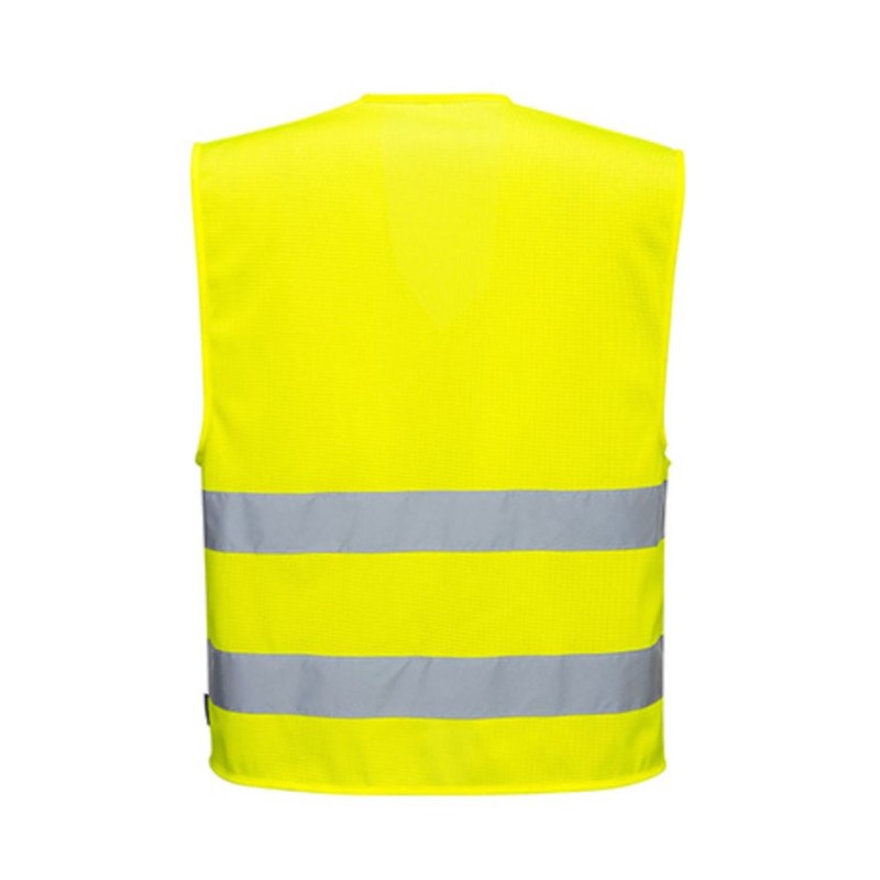 Gilet haute visibilité MeshAir™ 2 bandes jaune PORTEWEST dos