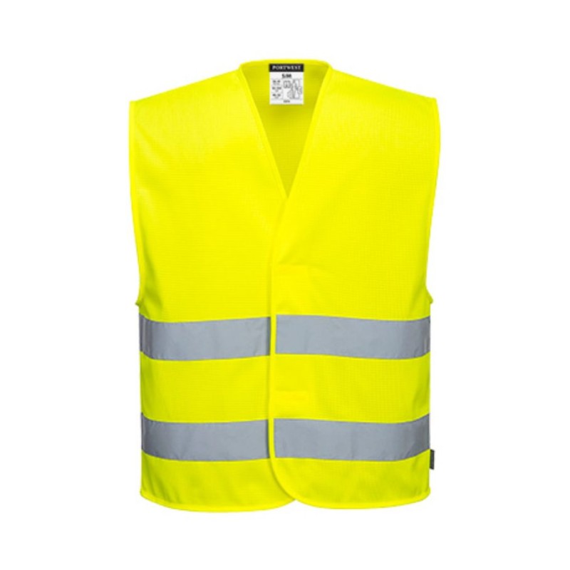 Gilet haute visibilité MeshAir™ 2 bandes jaune PORTEWEST face